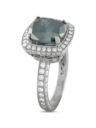 Pre-owned Lb Exclusive Diamond Ring In Silver