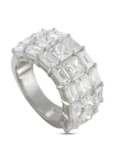 Pre-owned Lb Exclusive Diamond Ring In Silver