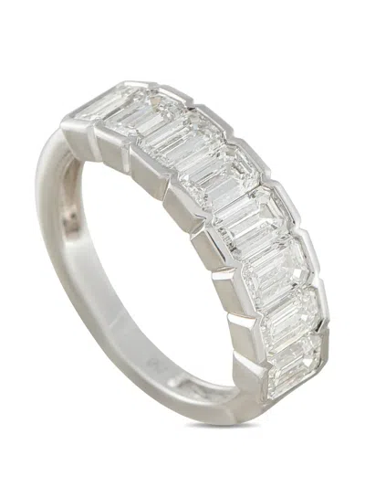 Pre-owned Lb Exclusive Diamond Ring In Silver