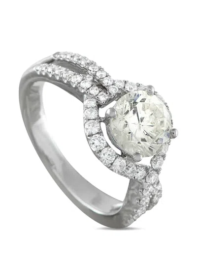 Pre-owned Lb Exclusive Diamond Ring In Silver
