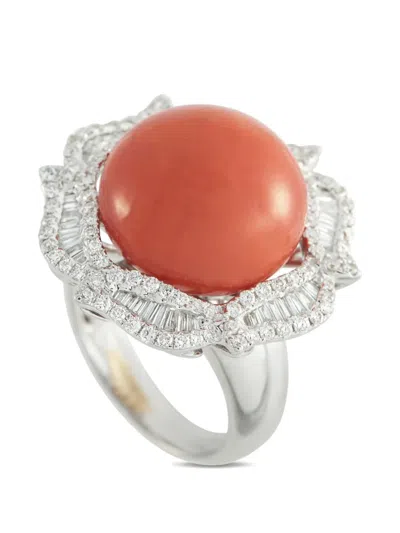 Pre-owned Lb Exclusive Diamond Ring In Silver