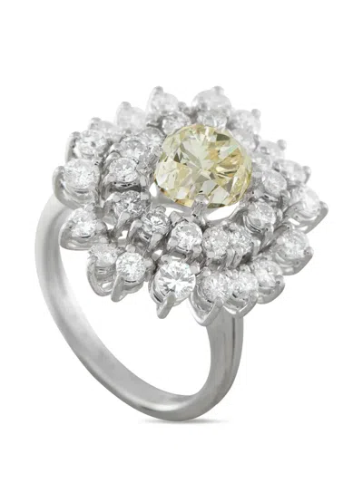 Pre-owned Lb Exclusive Diamond Ring In Silver
