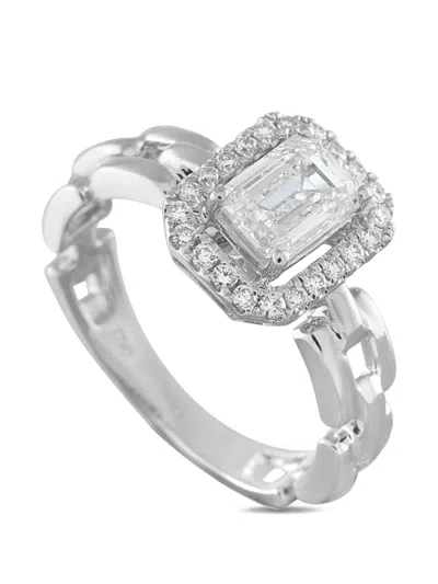 Pre-owned Lb Exclusive Diamond Ring In Silver