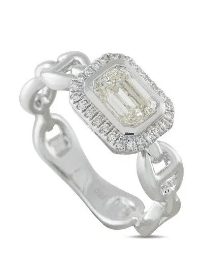 Pre-owned Lb Exclusive Diamond Ring In Silver