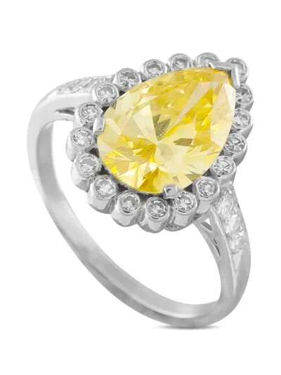 Pre-owned Lb Exclusive Diamond Ring In Silver