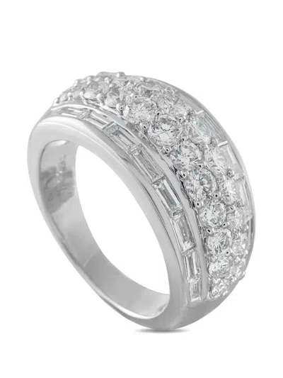 Pre-owned Lb Exclusive Diamond Ring In Silver