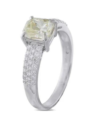 Pre-owned Lb Exclusive Diamond Ring In Silver
