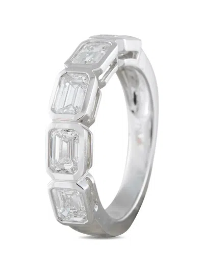 Pre-owned Lb Exclusive Diamond Ring In Silver
