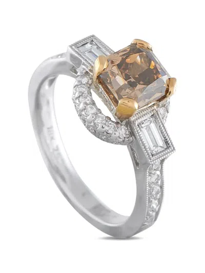 Pre-owned Lb Exclusive Diamond Ring In Silver