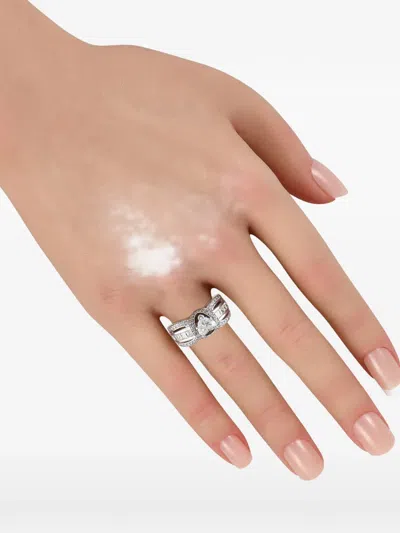 Pre-owned Lb Exclusive Diamond Ring In Silver