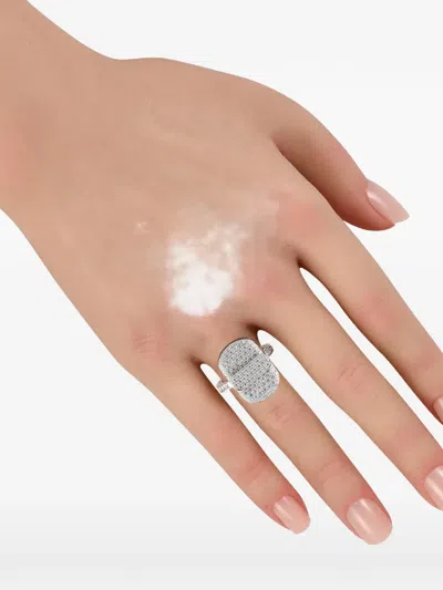 Pre-owned Lb Exclusive Diamond Ring In Silver