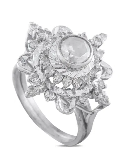Pre-owned Lb Exclusive Diamond Ring In Silver