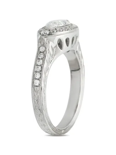 Pre-owned Lb Exclusive Diamond Ring In Silver