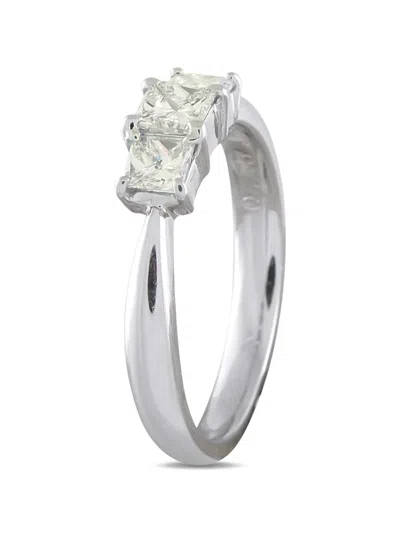 Pre-owned Lb Exclusive Diamond Ring In Silver