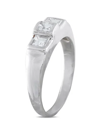 Pre-owned Lb Exclusive Diamond Ring In Silver