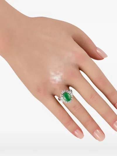 Pre-owned Lb Exclusive Diamond Ring In Silver