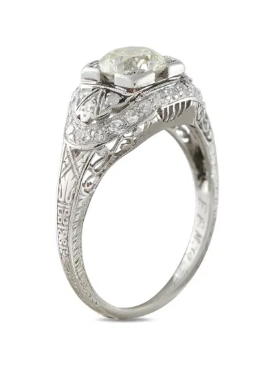 Pre-owned Lb Exclusive Diamond Ring In Silver