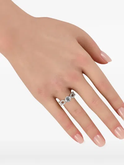 Pre-owned Lb Exclusive Diamond Ring In Silver