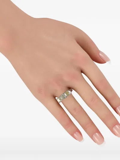 Pre-owned Lb Exclusive Diamond Ring In Silver