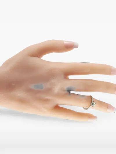 Pre-owned Lb Exclusive Diamond Ring In Silver