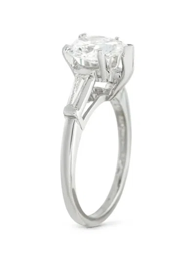 Pre-owned Lb Exclusive Diamond Ring In Silver