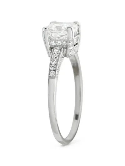 Pre-owned Lb Exclusive Diamond Ring In Silver