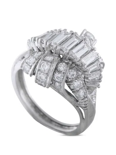 Pre-owned Lb Exclusive Diamond Ring In Silver