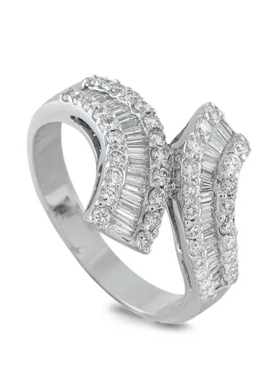 Pre-owned Lb Exclusive Diamond Ring In Silver