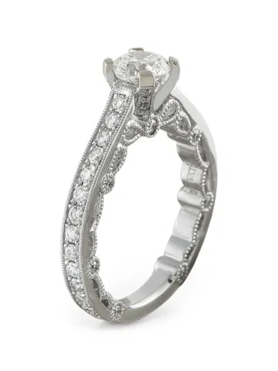 Pre-owned Lb Exclusive Diamond Ring In Silver
