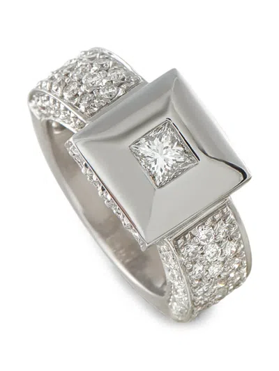 Pre-owned Lb Exclusive Diamond Ring In Silver