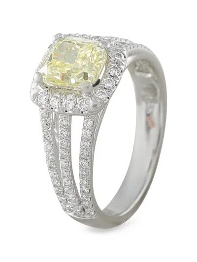 Pre-owned Lb Exclusive Diamond Ring In Silver