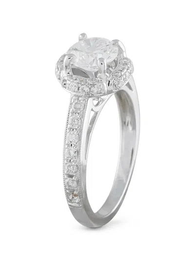 Pre-owned Lb Exclusive Diamond Ring In Silver