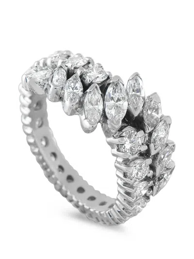 Pre-owned Lb Exclusive Diamond Ring In Silver