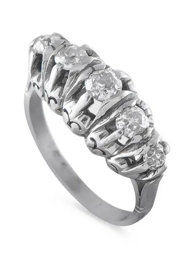 Pre-owned Lb Exclusive Diamond Ring In Silver