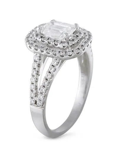 Pre-owned Lb Exclusive Diamond Ring In Silver