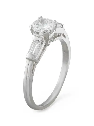 Pre-owned Lb Exclusive Diamond Ring In Silver