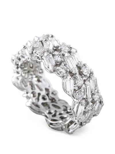 Pre-owned Lb Exclusive Diamond Ring In Silver