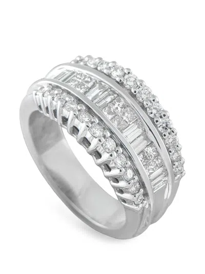 Pre-owned Lb Exclusive Diamond Ring In Silver