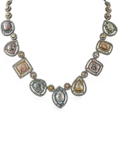 Pre-owned Lb Exclusive Diamond Rose-cut Necklace In 金色