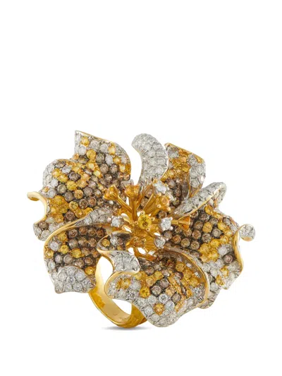 Pre-owned Lb Exclusive Diamond Sapphire Ring In Gold