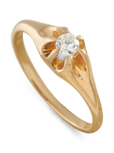 Pre-owned Lb Exclusive Diamond Solitaire Ring In Gold