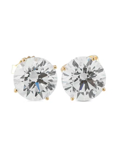 Pre-owned Lb Exclusive Diamond Stud Earrings In Gold