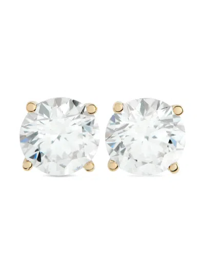 Pre-owned Lb Exclusive Diamond Stud Earrings In Gold