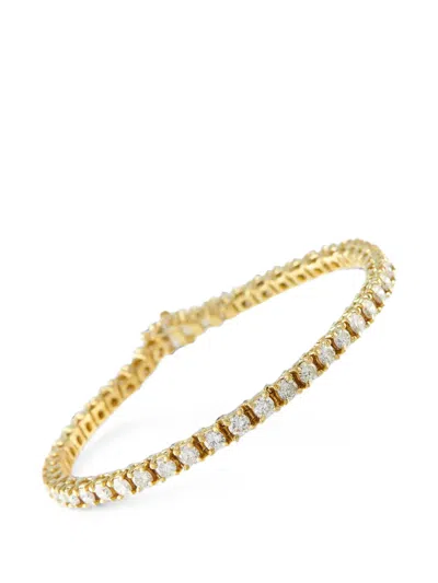 Pre-owned Lb Exclusive Diamond Tennis Bracelet In Gold