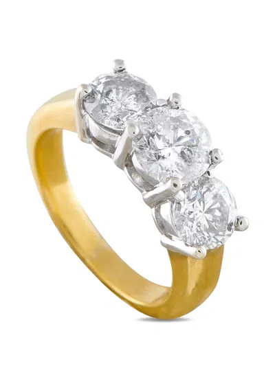 Pre-owned Lb Exclusive Diamond Two-toned Ring In Gold