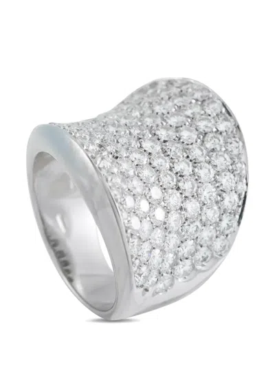 Pre-owned Lb Exclusive Diamond White Gold Ring In Silver