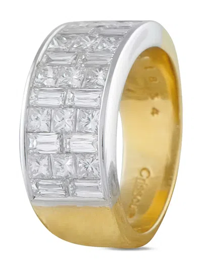 Pre-owned Lb Exclusive Diamond White Yellow Gold Ring