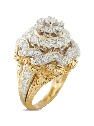 Pre-owned Lb Exclusive Diamond Yellow And White Gold Ring