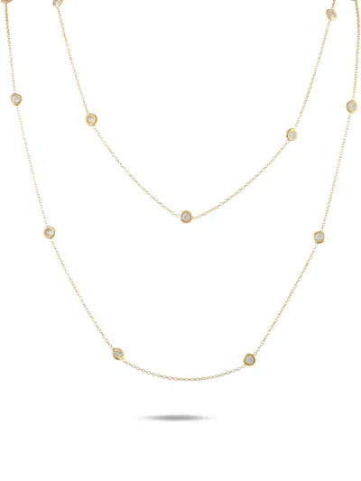 Pre-owned Lb Exclusive Diamond Yellow Gold Necklace