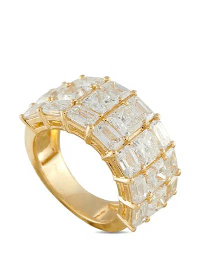 Pre-owned Lb Exclusive Diamond-embellished Ring In Gold